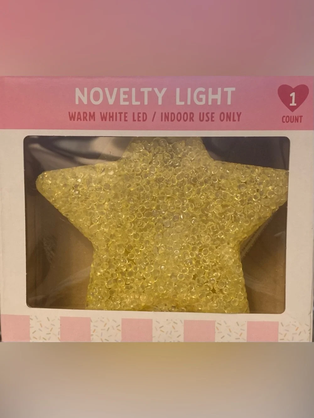 Novelty Light Warm White LED Star - Yellow